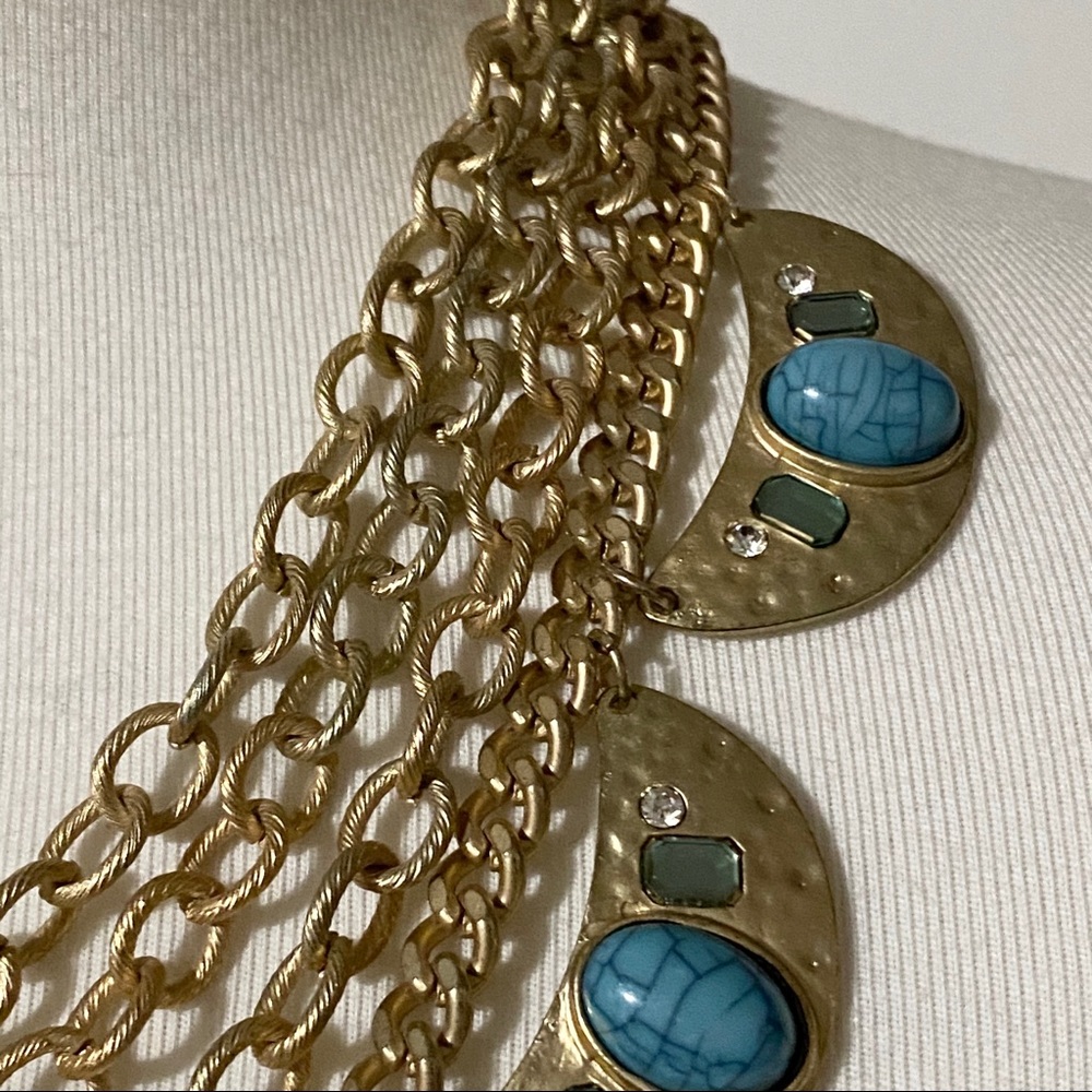 Robert Rose Turquoise Stone Pendant Gold N… - Picture 4 of 5